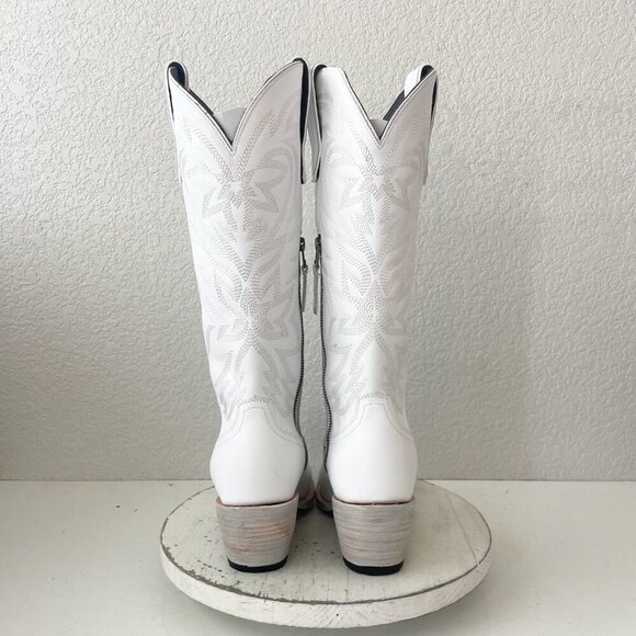 Lane MEGAN MORONEY Cowboy Boots Smokeshow Womens 9.5 White Western Cowgirl Tall - Picture 4 of 14